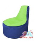 Бескаркасное кресло мешокТрон Т1.1-0714(салатовый-синий)