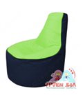 Бескаркасное кресло мешокТрон Т1.1-0716(салатовый-тем.синий)