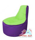 Бескаркасное кресло мешокТрон Т1.1-0718(салатовый-фиолетовый)