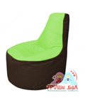 Бескаркасное кресло мешокТрон Т1.1-0719(салатовый-коричневый)