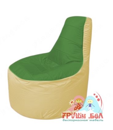 Бескаркасное кресло мешокТрон Т1.1-0820(зеленый-бежевый)