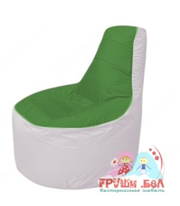 Бескаркасное кресло мешокТрон Т1.1-0825(зеленый-белый)