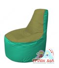 Бескаркасное кресло мешокТрон Т1.1-1012(оливковый-бирюзовый)