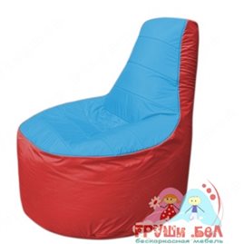 Бескаркасное кресло мешокТрон Т1.1-1302(голубой-красный)
