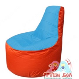 Бескаркасное кресло мешокТрон Т1.1-1305(голубой-оранжевый)