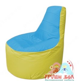 Бескаркасное кресло мешокТрон Т1.1-1306(голубой-желтый)