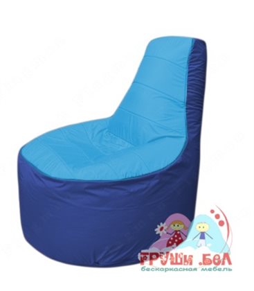 Бескаркасное кресло мешокТрон Т1.1-1314(голубой-синий)