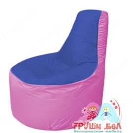 Бескаркасное кресло мешокТрон Т1.1-1403(синий-розовый)