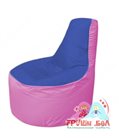 Бескаркасное кресло мешокТрон Т1.1-1403(синий-розовый)