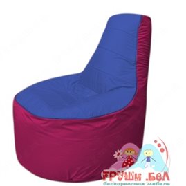 Бескаркасное кресло мешокТрон Т1.1-1404(синий-фуксия)