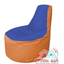 Бескаркасное кресло мешокТрон Т1.1-1405(синий-оранжевый)