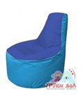 Бескаркасное кресло мешокТрон Т1.1-1413(синий-голубой)