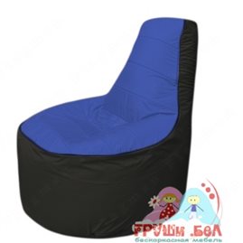Бескаркасное кресло мешокТрон Т1.1-1424(синий-черный)