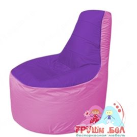 Бескаркасное кресло мешокТрон Т1.1-1803(фиолетовый-розовый)