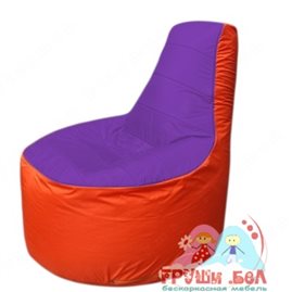 Бескаркасное кресло мешокТрон Т1.1-1805(фиолетовый-оранжевый)