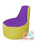 Бескаркасное кресло мешокТрон Т1.1-1806(фиолетовый-желтый)