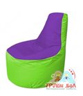 Бескаркасное кресло мешокТрон Т1.1-1807(фиолетовый-салатовый)