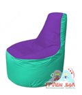 Бескаркасное кресло мешокТрон Т1.1-1812(фиолетовый-бирюзовый)