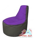 Бескаркасное кресло мешокТрон Т1.1-1822(фиолетовый-серый)