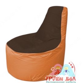 Бескаркасное кресло мешокТрон Т1.1-1905(коричневый-оранжевый)