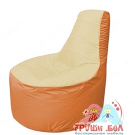 Бескаркасное кресло мешокТрон Т1.1-2005(бежевый-оранжевый)