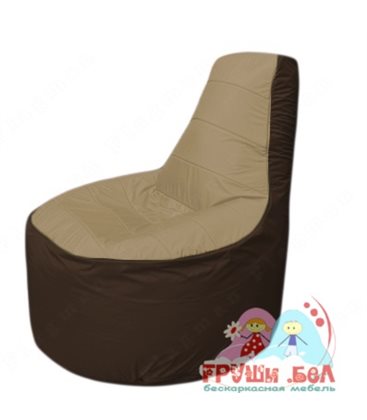 Бескаркасное кресло мешокТрон Т1.1-2119(тем.бежевый-коричневый)