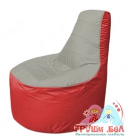 Бескаркасное кресло мешокТрон Т1.1-2202(серый-красный)