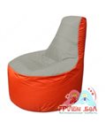 Бескаркасное кресло мешокТрон Т1.1-2205(серый-оранжевый)
