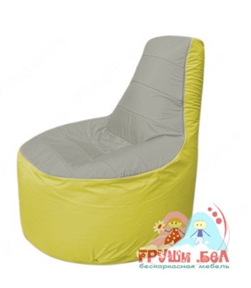 Бескаркасное кресло мешокТрон Т1.1-2206(серый-желтый)