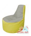 Бескаркасное кресло мешокТрон Т1.1-2206(серый-желтый)