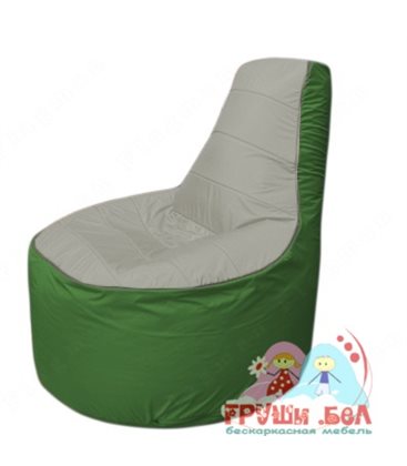 Бескаркасное кресло мешокТрон Т1.1-2208(серый-зеленый)