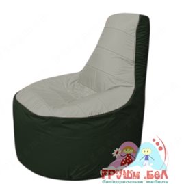 Бескаркасное кресло мешокТрон Т1.1-2209(серый-тем.зеленый)