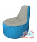 Бескаркасное кресло мешокТрон Т1.1-2213(серый-голубой)