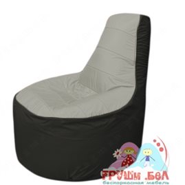 Бескаркасное кресло мешокТрон Т1.1-2224(серый-черный)
