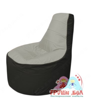 Бескаркасное кресло мешокТрон Т1.1-2224(серый-черный)