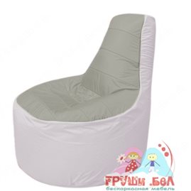 Бескаркасное кресло мешокТрон Т1.1-2225(серый-белый)