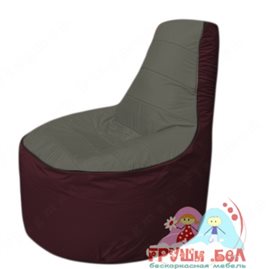 Бескаркасное кресло мешокТрон Т1.1-2301(тем.серый-бордовый)