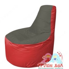 Бескаркасное кресло мешокТрон Т1.1-2302(тем.серый-красный)