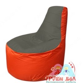 Бескаркасное кресло мешокТрон Т1.1-2305(тем.серый-оранжевый)