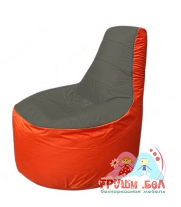 Бескаркасное кресло мешокТрон Т1.1-2305(тем.серый-оранжевый)