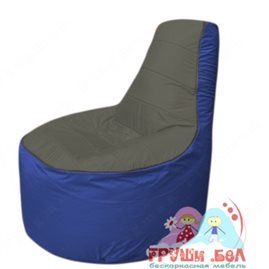 Бескаркасное кресло мешокТрон Т1.1-2314(тем.серый-синий)