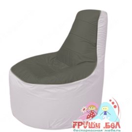 Бескаркасное кресло мешокТрон Т1.1-2325(тем.серый-белый)