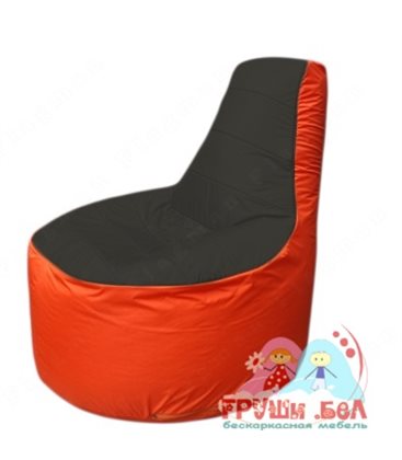 Бескаркасное кресло мешокТрон Т1.1-2405(черный-оранжевый)