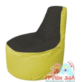 Бескаркасное кресло мешокТрон Т1.1-2406(черный-желтый)
