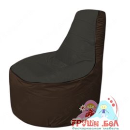 Бескаркасное кресло мешокТрон Т1.1-2419(черный-коричневый)