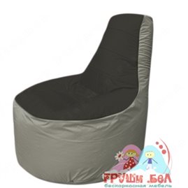 Бескаркасное кресло мешокТрон Т1.1-2422(черный-серый)