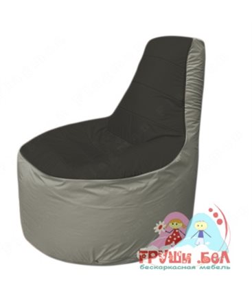 Бескаркасное кресло мешокТрон Т1.1-2422(черный-серый)
