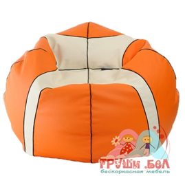 Живое кресло-мешок "Баскетбольный Мяч Медиум" оранжевый