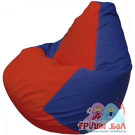 Живое кресло-мешок Груша Макси красно-синее